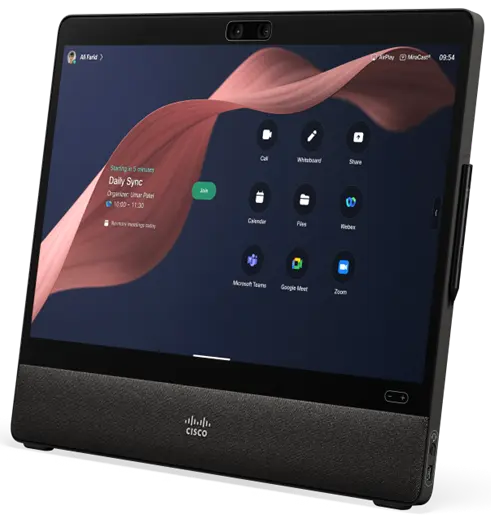 Cisco Desk Pro G2 система видеоконференцсвязи, Cisco RoomOS, видео и звук