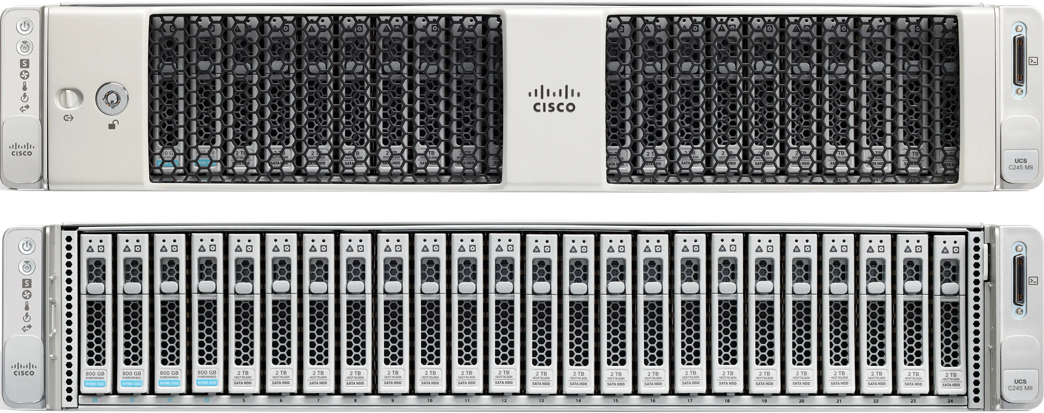 Cisco UCS C245 M8 UCSC-C245-M8SX сервер, поддержка AMD EPYC, 2RU стоечный сервер