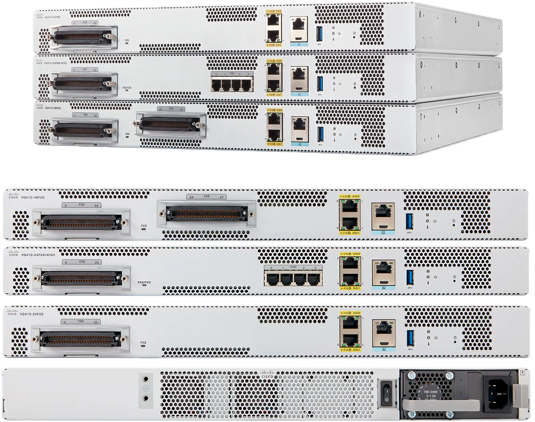Cisco VG410-24FXS аналоговый VoIP-шлюз, 24 порта FXS, Cisco IOS XE